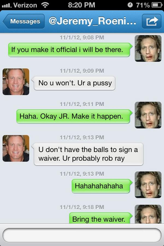 Illustration for article titled "Ur Probably Rob Ray": Jeremy Roenick's Spirited Banter With The Twitter Troll He Wants To Fight